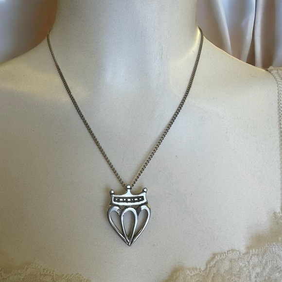 Vintage Jewelry - Vintage 925 Silver Luckenbooth Necklace Scotland Jewelry